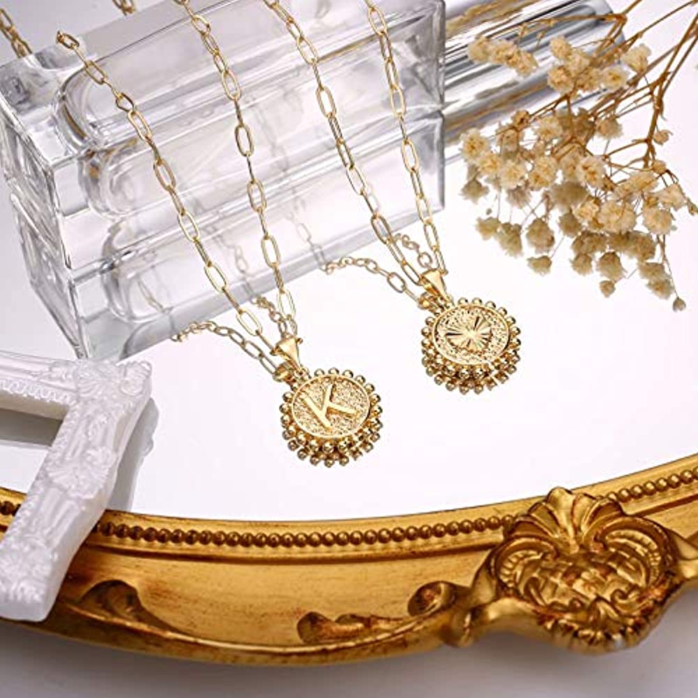 Layered Hexagon Letter Necklaces Paperclip Necklace Set for Women man Collier Chain Choker Initials Pendant Couple Jewelry Gifts