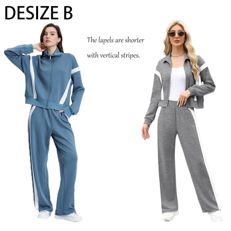 OFEEFAN Lounge Sets For Women 2025 Half Zip Sweatshirt And Wide Leg Sweatpant 2 Pie   ce Outfits Sweatsuit Tracksuit blackfriday Fashion Enthusiast  Casual Outing