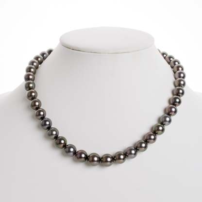 10.0-11.8 mm AAA Tahitian Round Pearl Necklace