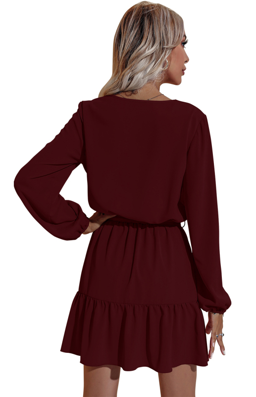 Casual Flutter Dress-huilingshop