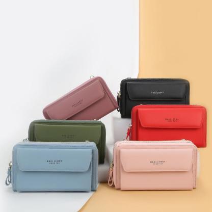 Women 12 Card Slots Large Capacity Phone Bag Crossbody Bag mySite