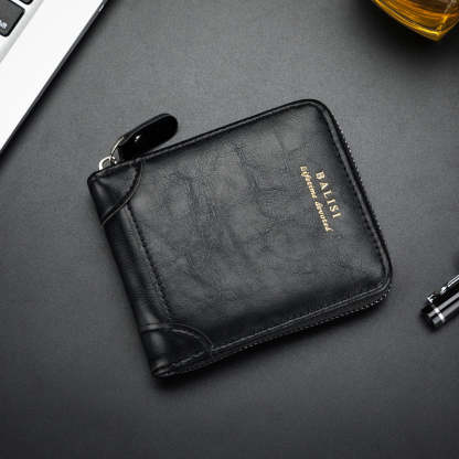 Vintage Brown Leather Credit Business Card Holders Men Wallets mySite