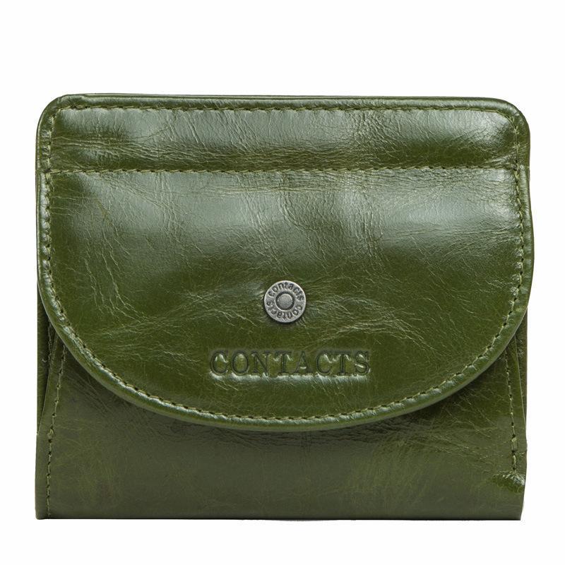 Fashion top layer cowhide ladies wallet trend small card holder mySite