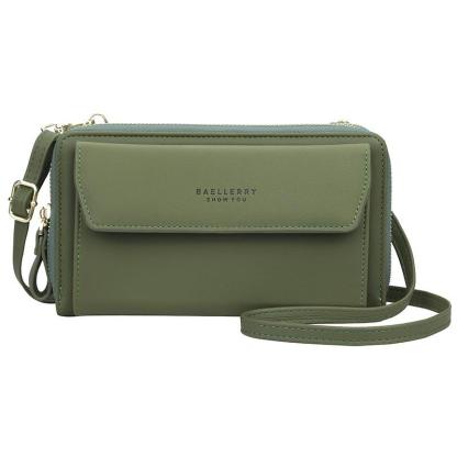 Women 12 Card Slots Large Capacity Phone Bag Crossbody Bag mySite
