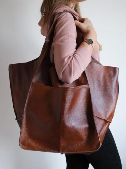 Vintage super large capacity shoulder bag mySite