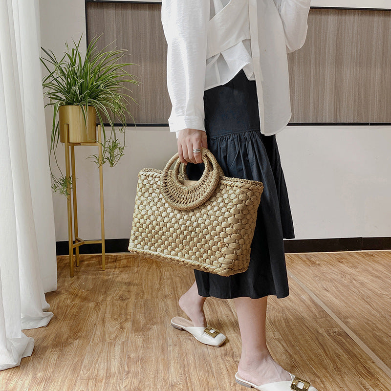 Ladies straw bohemian vacation beach bag mySite