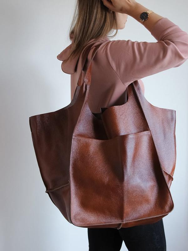 Vintage super large capacity shoulder bag mySite