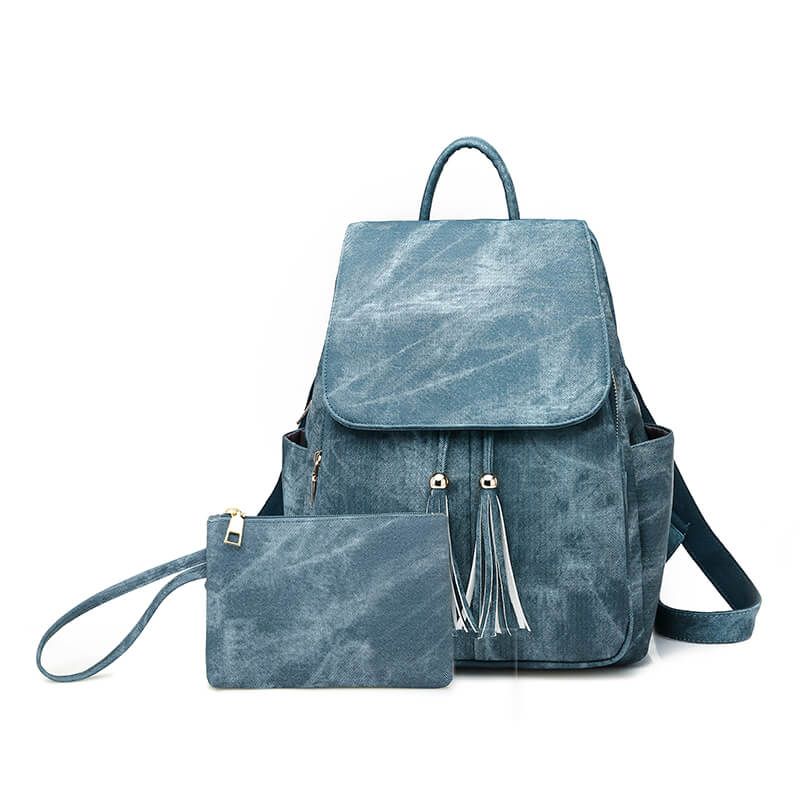 Handmade leather bag with wallet mySite