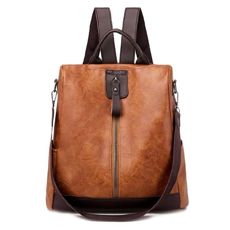 Women's simple and versatile large-capacity backpack mySite