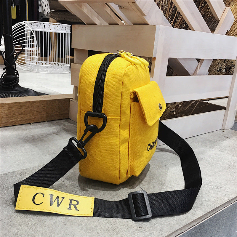 Ladies Canvas Letter Crossbody Bag mySite