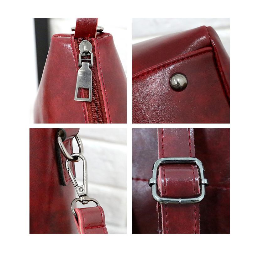 Ladies retro four-piece large-capacity Picture-mother bag, solid color handbag, one-shoulder diagonal bag mySite