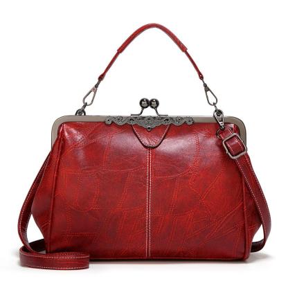 Ladies vintage leather diagonal bag handbag mySite