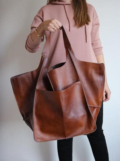 Vintage super large capacity shoulder bag mySite
