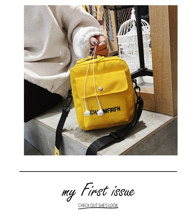Ladies Canvas Letter Crossbody Bag mySite