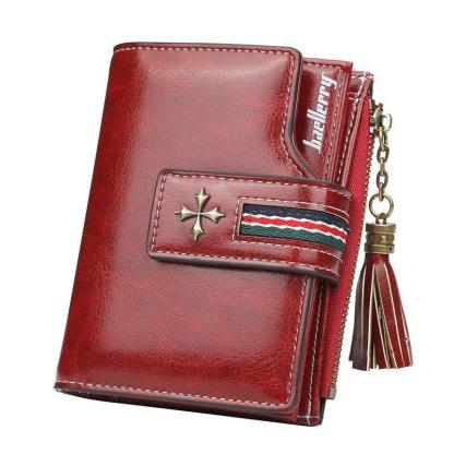 Women Oil Wax Leather Small Wallet mySite