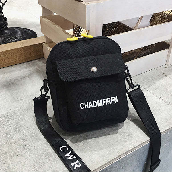 Ladies Canvas Letter Crossbody Bag mySite