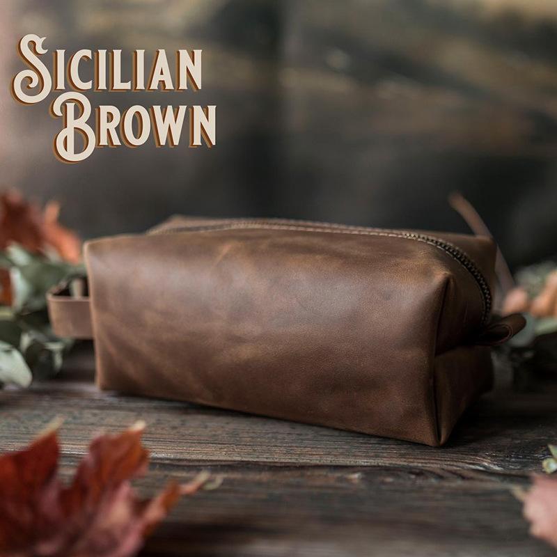 Ladies Vintage Vegetable Tanned Clutch, Wash Bag, Cosmetic Bag mySite