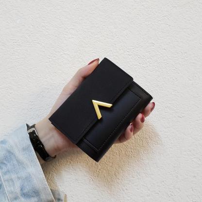 Women's fashion simple short all-match wallet mySite