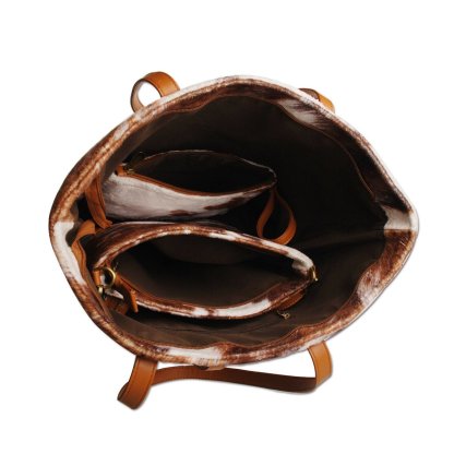 PU cotton plush super soft cow pattern three-piece makeup hand-held one-shoulder handbag mySite