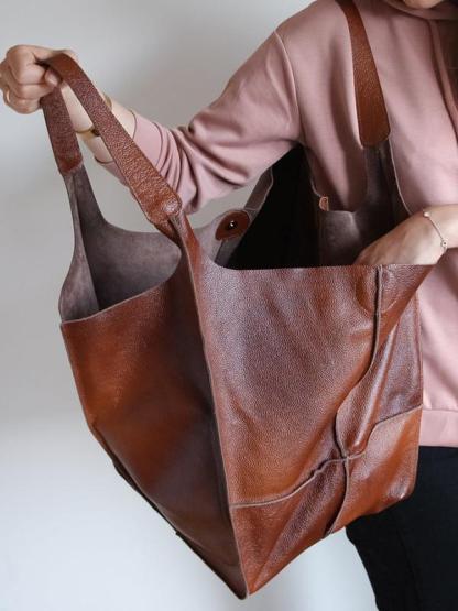 Vintage super large capacity shoulder bag mySite
