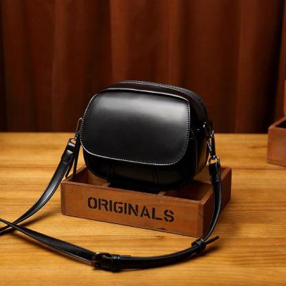 Leather retro single shoulder diagonal bag small square bag mySite