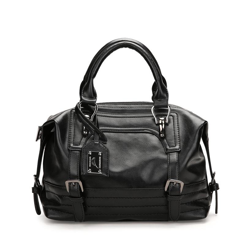 Handbag women's soft face solid color single shoulder diagonal large bag mySite
