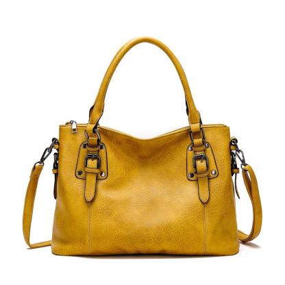 Retro simple shoulder bag large capacity texture handbag mySite
