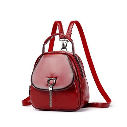 Leather Backpack fashion Mini versatile Backpack mySite