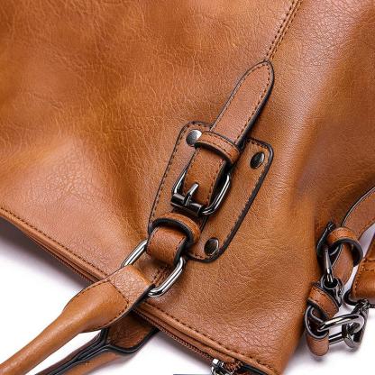 Retro simple shoulder bag large capacity texture handbag mySite
