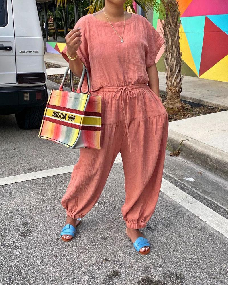 Solid Color Loose New JumpsuitSolid Color Loose New Jumpsuit