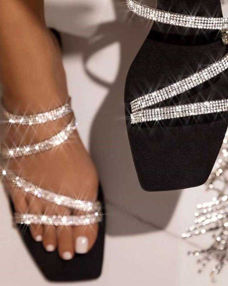 Rhinestone sandals