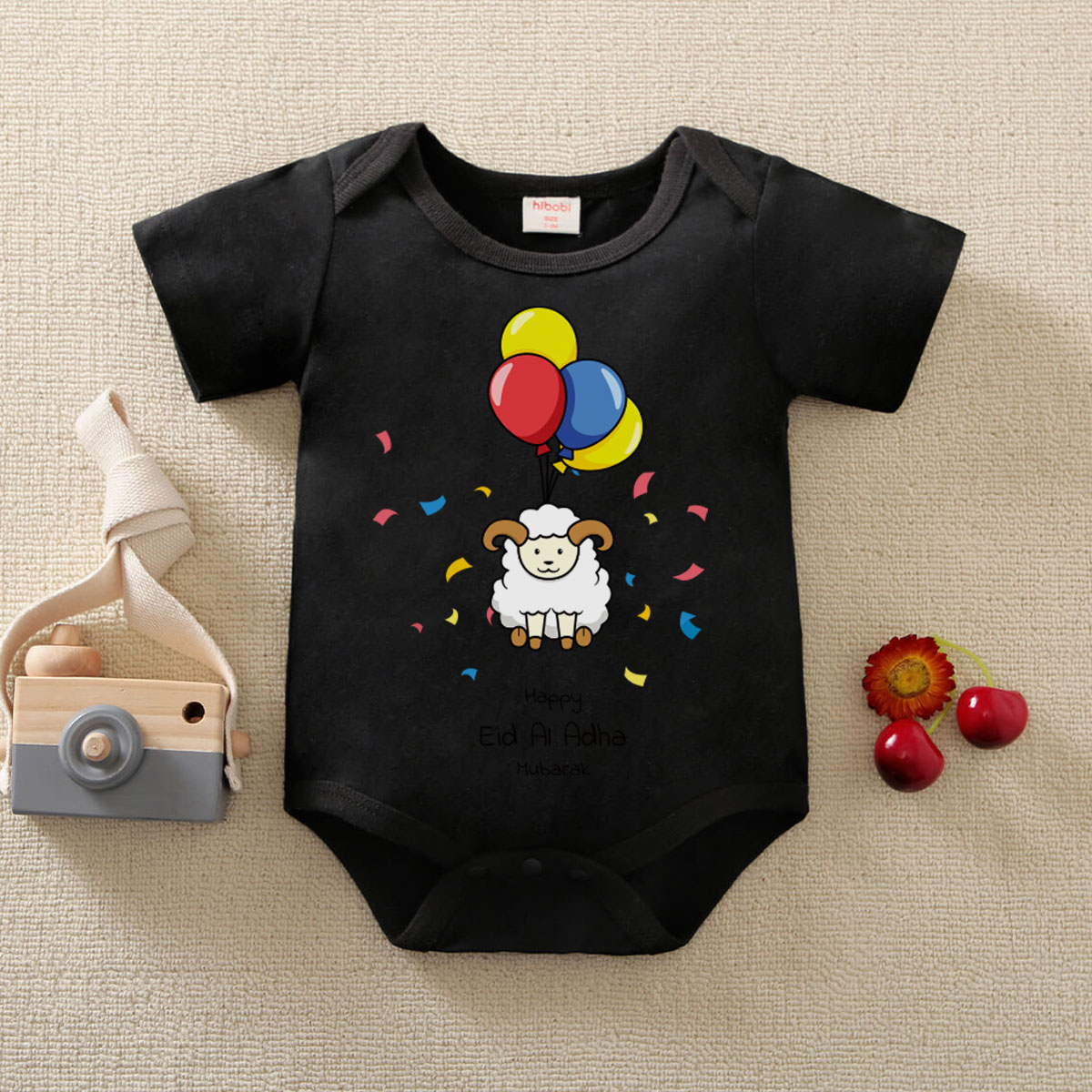 hibobi Baby Balloon sheep Print Short-sleeved Bodysuit Wholesale