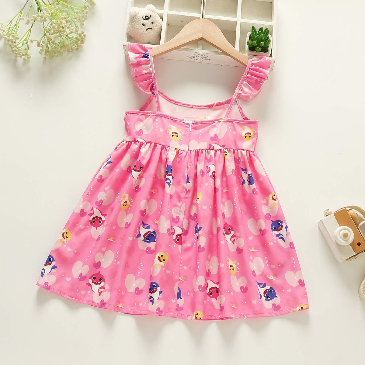 hibobi x Baby Shark Toddler Girl Camisole Dress Wholesale-pos