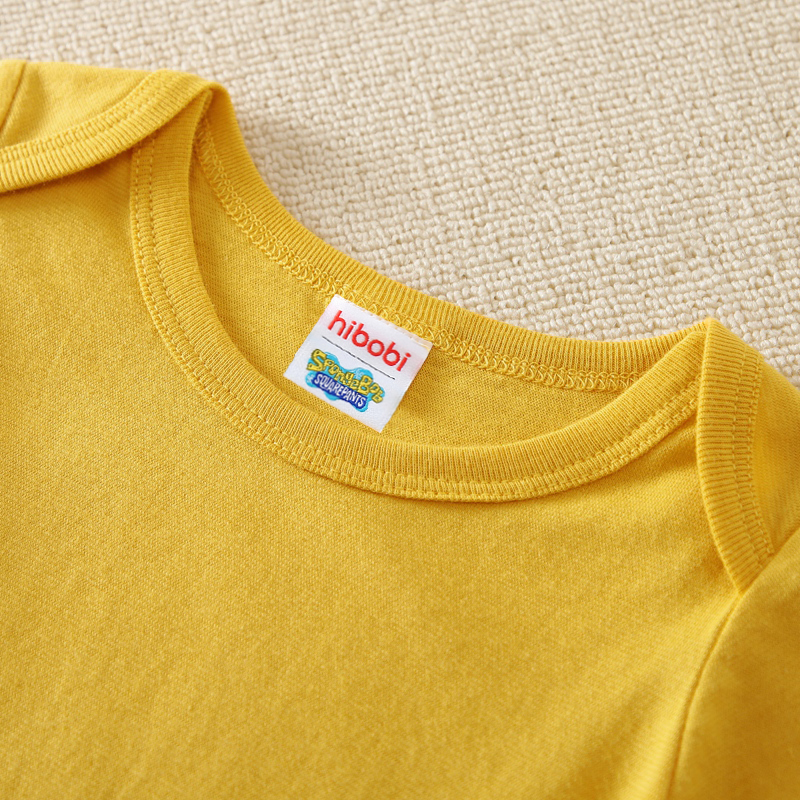 【不在澳大利亚主市场】SpongeBob SquarePants×hibobi Baby Emoji Print Short-sleeved Bodysuit Wholesale