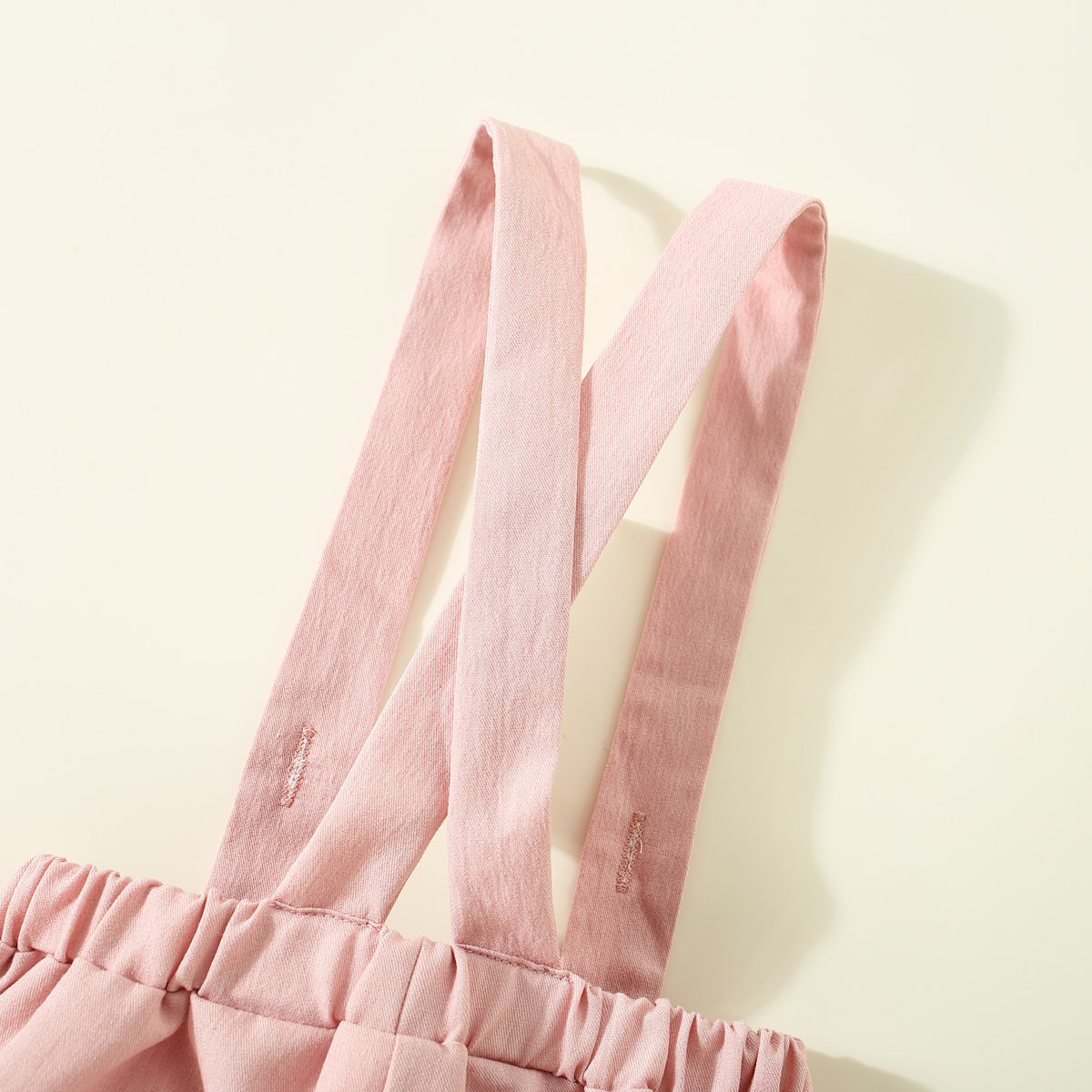 商详页和购物车加购品-限时促销价-hibobi Boby Baby Stylish Pink Strappy Solid Suit Wholesale