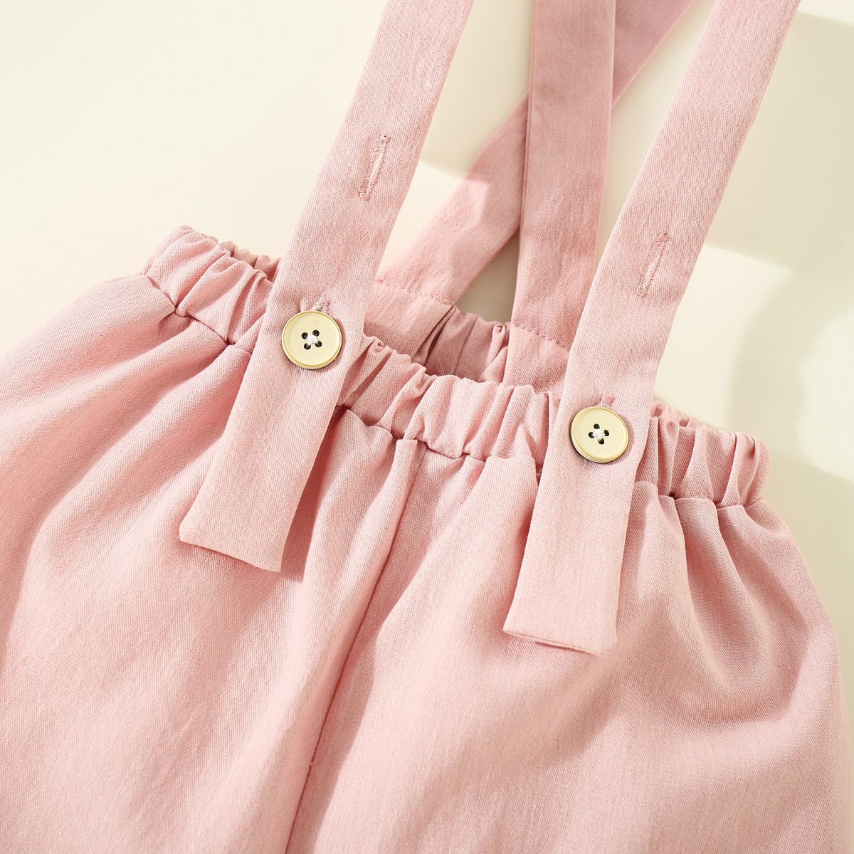 商详页和购物车加购品-限时促销价-hibobi Boby Baby Stylish Pink Strappy Solid Suit Wholesale