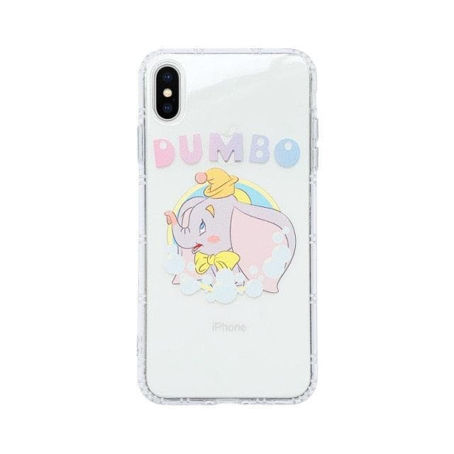 Disney Anime Kawaii Dumbo Phone Case For iPhone 11/12/13 Pro Max /7/8/SE /Xr /Xs Max Cute Elephant Transparent Smartphone Cover - kfst.inc